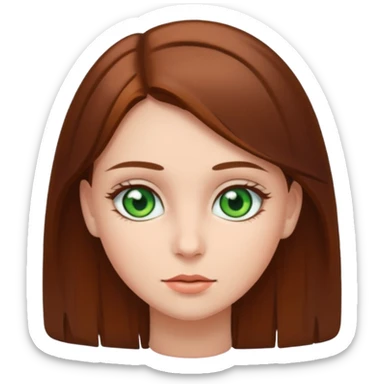 Chief girl with green eyes and brown hair  sticker