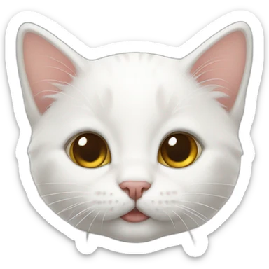 white kitten sticker
