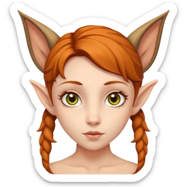 fae with hazel eyes sticker