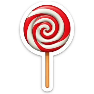 a colorful lollipop, apple emoji style sticker