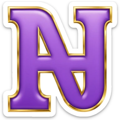 Shiny fancy purple big letters saying "YOU" sticker