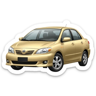 Golden Gray Corolla 2003 Car Emoji sticker
