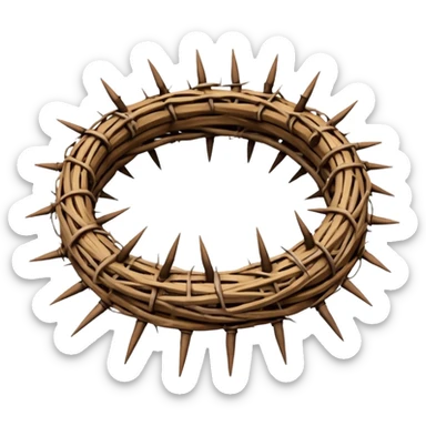 jesus's crown of thorns  sticker