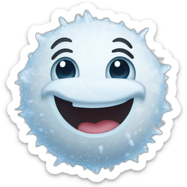 Frozen snowball sticker