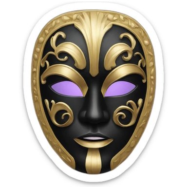 black venetian mask sticker