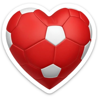 Un pallone da calcio a forma di cuore sticker