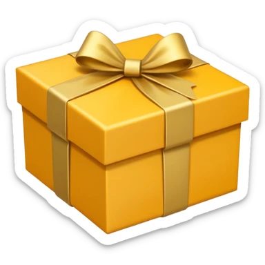 gift box with with open lid
 sticker