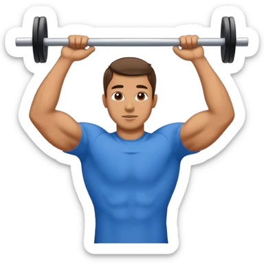 guy with blue shirt doing pull ups sticker