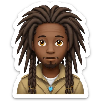 a black african with dreadlocks emoji sticker
