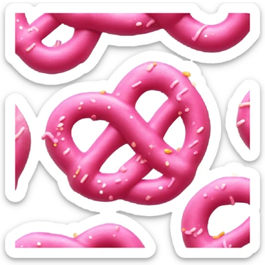 Pink pretzels sticker