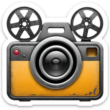 Grunge Film logo sticker