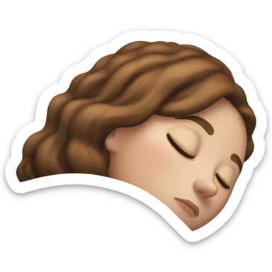 White girl with frekles Brown hair sleeping peacfully  sticker