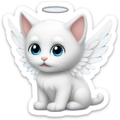 angel kitty sticker