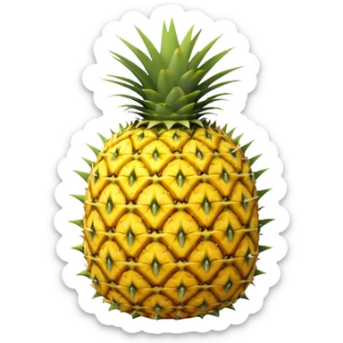 A pineapple flipped 180 degrees clockwise around the x axis  sticker