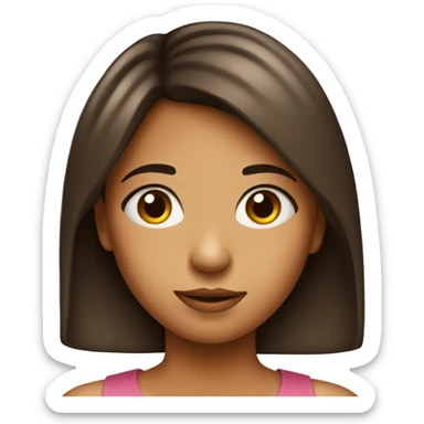 A girl with half of her face like a bird.  sticker