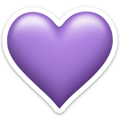 Light purple heart sticker