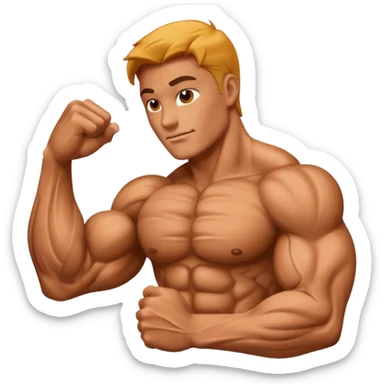 muscular and bold veiny arm emoji sticker