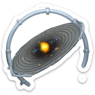  Realistic Magnetic field around spaceship  sticker