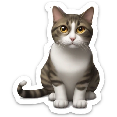 Cats behind a cat which reminds a Catsvill city  sticker