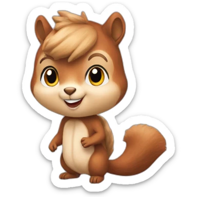 Taylor Swift dressed up as a squirrel sticker