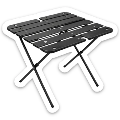 black Camping Table sticker