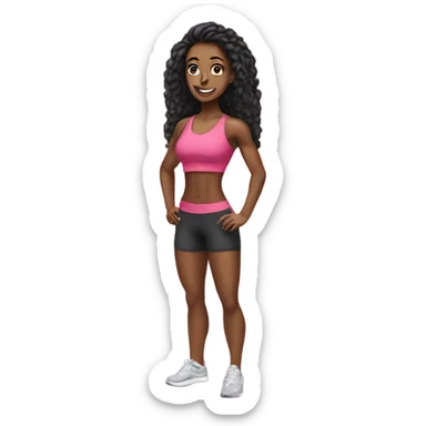 beautiful fitness women  sticker