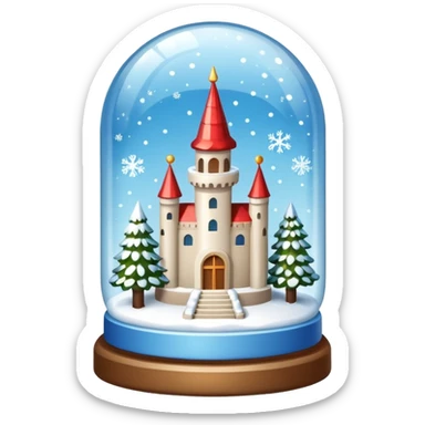 snow-globe, tower inside sticker