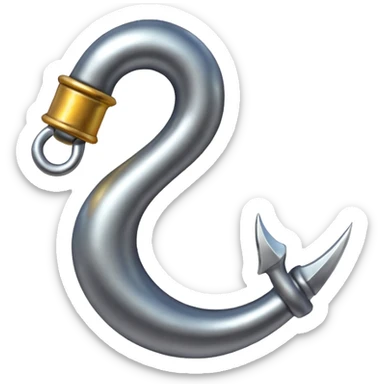 Pirate Hook, clean vector emoji, with rich details, no face on objects, white background sticker