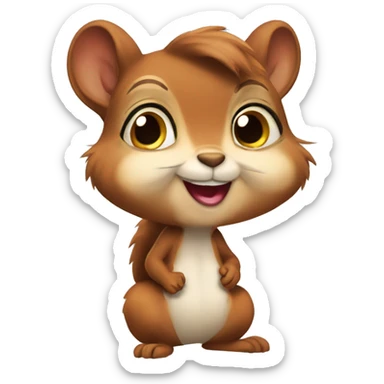 Female Squirrel named Snookums with ADHD sticker