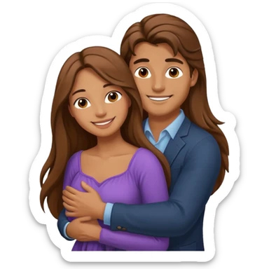 man carrying women in his arms in a romantic way  sticker