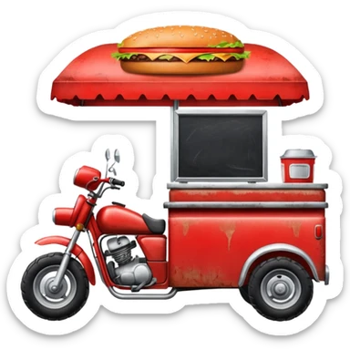 burger stall four wheeler sticker