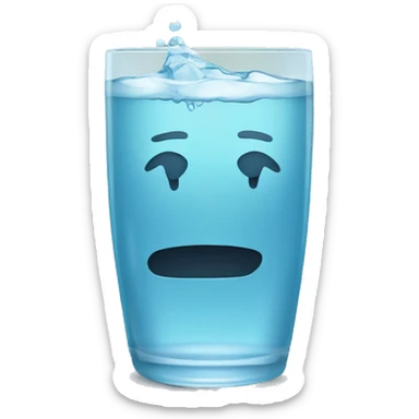 Cold water in a glas sticker