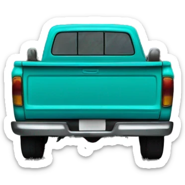 teal old pick up truck sticker