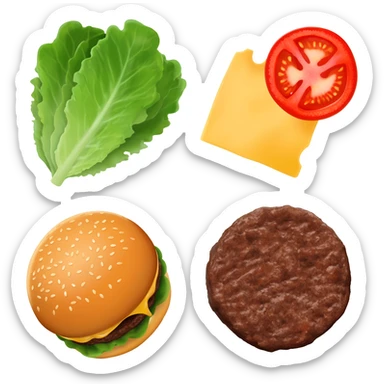 burger ingredients sticker