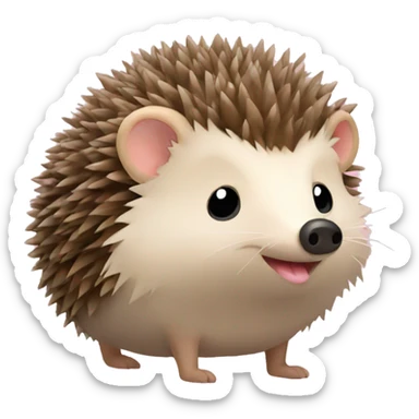 hedgehog with a bow sticker