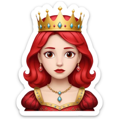 red queen in alice wonderland sticker