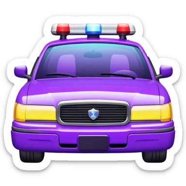 purple police car light sticker