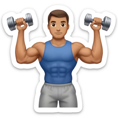 man hammer curl lift sticker