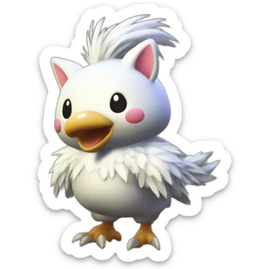 Moogle on chocobo ff9 sticker