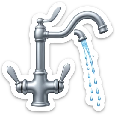 open water faucet sticker
