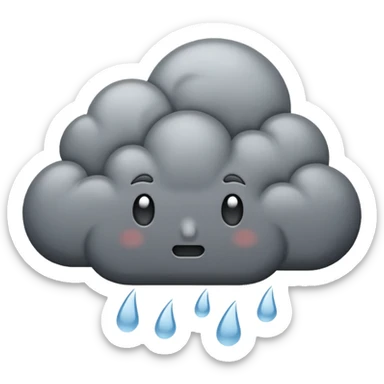 rain cloud sticker