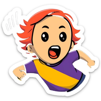 Someone screaming with masra running down face sticker