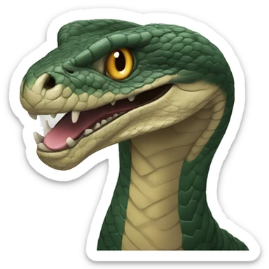 a Viper with an imposing behind and with a tongue hanging out sticker