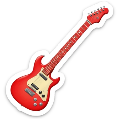 red electric guitar sticker