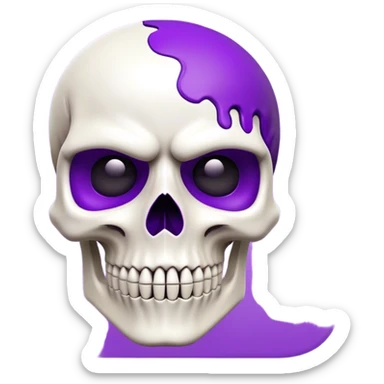 Create a skull trooper in purple behind a ´´GG´´ in 3D sticker