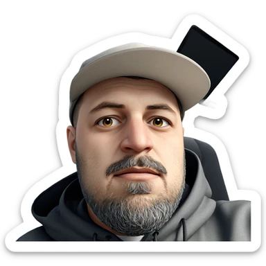 realistic portrait of a man sticker