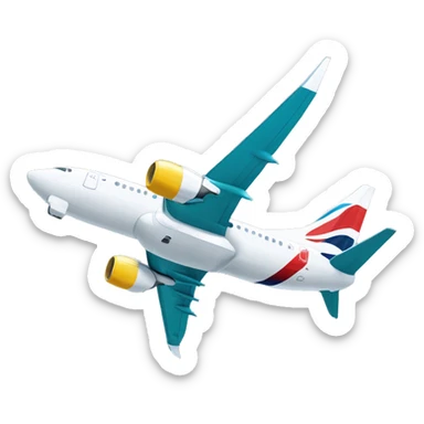 Boing 737-9max flight from London to Paris  sticker