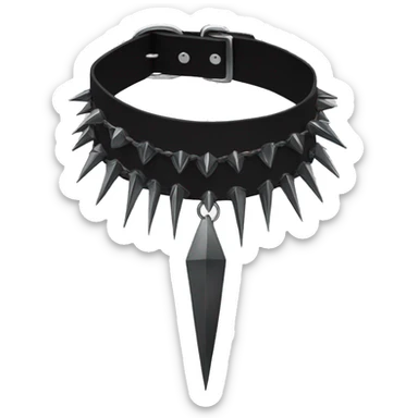 black spiked collar choker sticker