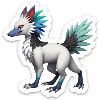 Sergal-Trico-Silvally-Fakémon-creature-fusion (full body) sticker