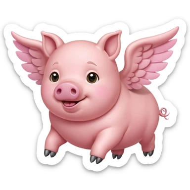 flying pig sticker